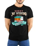 Funny Book Lover Literary Graphic Tee - model wearing black shirt, hands behind back