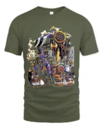 Magic Emporium T-Shirt, Fantasy Role Playing Game Tee - military green t-shirt on white background