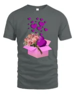 Box of Love Graphic Tee, Romantic Gift Idea T-Shirt - gray t-shirt on white background