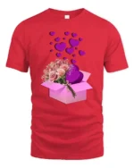 Box of Love Graphic Tee, Romantic Gift Idea T-Shirt - red t-shirt on white background
