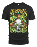 Prodigy Skull Tentacle Tee Music Band Graphic T-Shirt - black t-shirt on white background