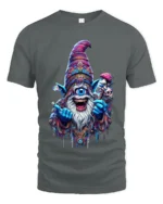 Trippy Wizard Graphic T-Shirt One Eyed Mage Streetwear - gray t-shirt on white background