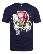 Street Art Spray Tee Graffiti Artist Graphic T-Shirt - navy t-shirt on white background