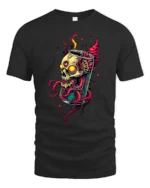 Toxic Soda Skull Tee Edgy Skeleton Drink T-Shirt Now - black t-shirt on white background