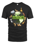 World Wildlife Day Animal Lover Earth T-Shirt - black t-shirt on white background
