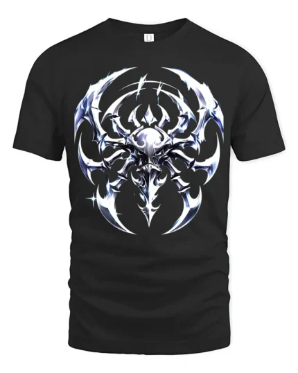 Alien Insect Icon Sci-Fi Creature Graphic T-Shirt - black t-shirt on white background