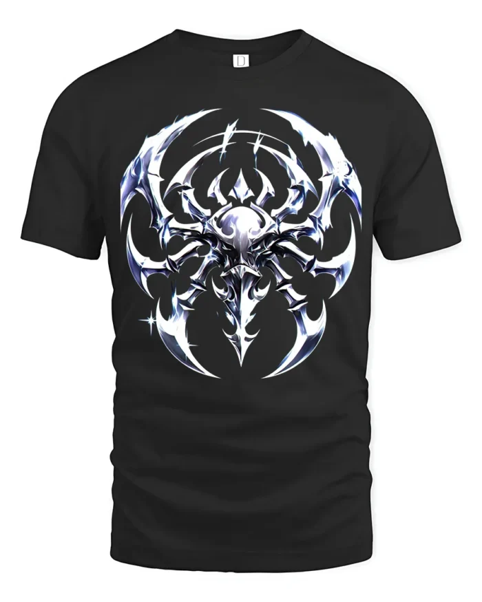 Alien Insect Icon Sci-Fi Creature Graphic T-Shirt - black t-shirt on white background