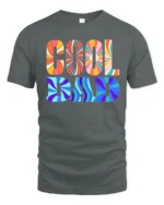 Retro Cool Dad Groovy Father’s Day T-Shirt Gift - gray t-shirt on white background