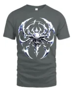 Alien Insect Icon Sci-Fi Creature Graphic T-Shirt - gray t-shirt on white background