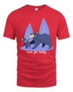 Love You Daddy Bear Cute Father’s Day T-Shirt - red t-shirt on white background
