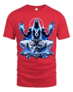 Blue Zen Master T-Shirt Spiritual Meditation Tee Now - red t-shirt on white background