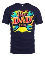 Best Dad Ever Funny Father’s Day Wrench T-Shirt - navy t-shirt on white background