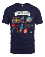 Awesome Science Tee Educational Science Graphic - navy t-shirt on white background