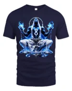 Blue Zen Master T-Shirt Spiritual Meditation Tee Now - navy t-shirt on white background