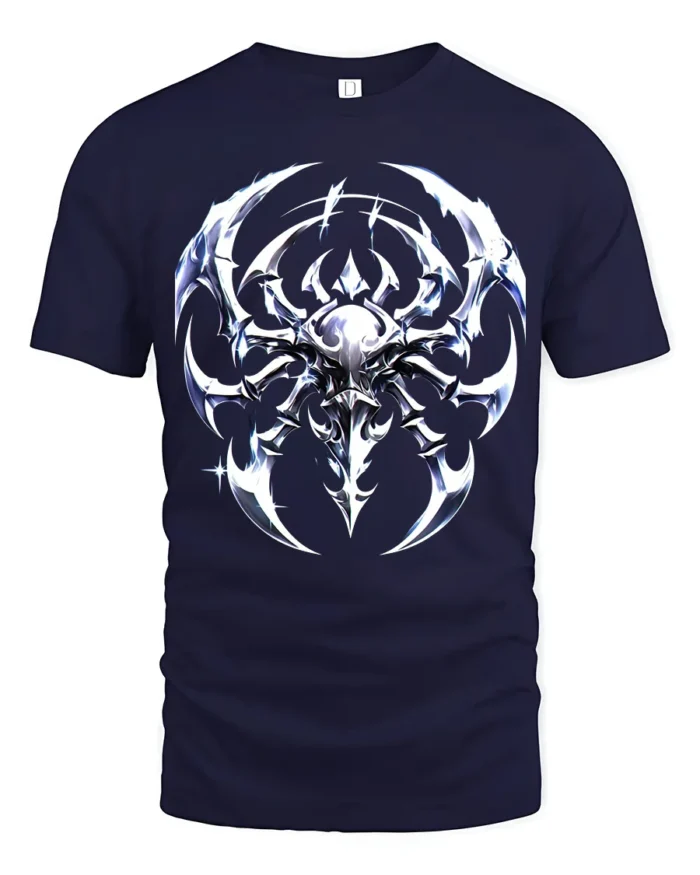 Alien Insect Icon Sci-Fi Creature Graphic T-Shirt - navy t-shirt on white background