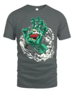 Santa Cruz Hand Iconic Skate T-Shirt Now - gray t-shirt on white background