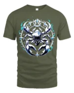 Astrology Cancer Horoscope Crab T-Shirt Gift - military green t-shirt on white background