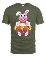 I’m Papa’s Bunny T-Shirt Funny Easter Dad Tee - military green t-shirt on white background