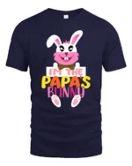 I’m Papa’s Bunny T-Shirt Funny Easter Dad Tee - navy t-shirt on white background