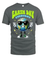 Earth Day Everyday T-Shirt Cool Planet Eco Style - gray t-shirt on white background