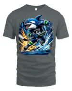 Shark Hockey T-Shirt Vancouver Ice Rink Power Play - gray t-shirt on white background
