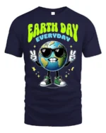 Earth Day Everyday T-Shirt Cool Planet Eco Style - navy t-shirt on white background