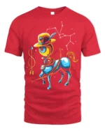 Sagittarius Zodiac T-Shirt Cool Centaur Constellation - red t-shirt on white background