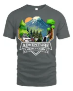 Adventure Family Camp T-Shirt Mountain Camping - gray t-shirt on white background