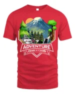 Adventure Family Camp T-Shirt Mountain Camping - red t-shirt on white background