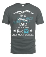 Camping Dad T-Shirt Funny Gift for Cool Outdoor Fathers - gray t-shirt on white background