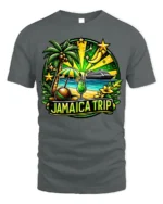 Jamaica Trip Souvenir T-Shirt Tropical Cruise Beach - gray t-shirt on white background