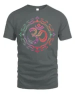 Om Symbol T-Shirt Sacred Yoga Mandala Spiritual - gray t-shirt on white background