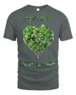 Join the Revolution T-Shirt Eco Biking Green Heart - gray t-shirt on white background