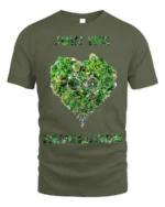 Join the Revolution T-Shirt Eco Biking Green Heart - military green t-shirt on white background