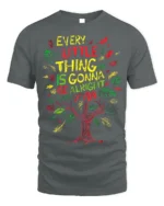 Every Little Thing Gonna Be Alright T-Shirt Reggae Tee - gray t-shirt on white background