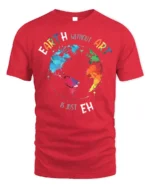 Earth Without Art T-Shirt Colorful Creative Quote Tee - red t-shirt on white background