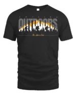 Amazing Outdoors Hiking T-Shirt Soft Cotton Trail Tee - black t-shirt on white background