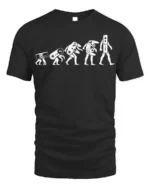 Evolution of Gaming Controllers T-Shirt Retro Gamer Tee - black t-shirt on white background