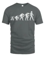 Evolution of Gaming Controllers T-Shirt Retro Gamer Tee - gray t-shirt on white background