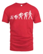 Evolution of Gaming Controllers T-Shirt Retro Gamer Tee - red t-shirt on white background