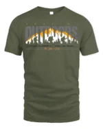 Amazing Outdoors Hiking T-Shirt Soft Cotton Trail Tee - military green t-shirt on white background
