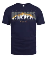 Amazing Outdoors Hiking T-Shirt Soft Cotton Trail Tee - navy t-shirt on white background