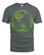 Eco Earth Green Energy Symbols T-Shirt for Nature Lovers - gray t-shirt on white background