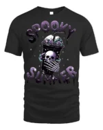 Spooky Summer Skeleton Drink T-Shirt Cute Goth Aesthetic - black t-shirt on white background