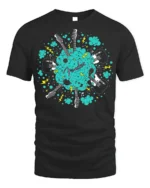 Fender Guitar Explosion T-Shirt for Music Lovers USA - black t-shirt on white background