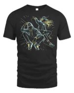 Urban Street Dance Graphic T-Shirt with Hip Hop Vibes - black t-shirt on white background