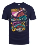 Take the High or Low Road Quote Graphic T-Shirt Unisex - navy t-shirt on white background