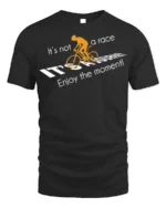 Cycling Journey T-Shirt It’s Not a Race Inspirational - black t-shirt on white background