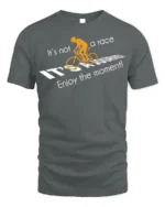 Cycling Journey T-Shirt It’s Not a Race Inspirational - gray t-shirt on white background