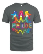 Cute Rainbow Bear Pride T-Shirt Colorful LGBTQ - gray t-shirt on white background